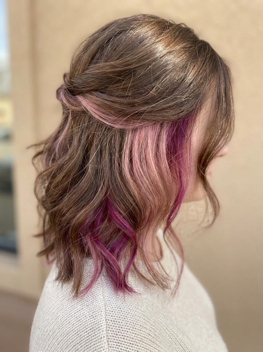 Pinkes Peekaboo Hair - Peekaboo Hair Idee